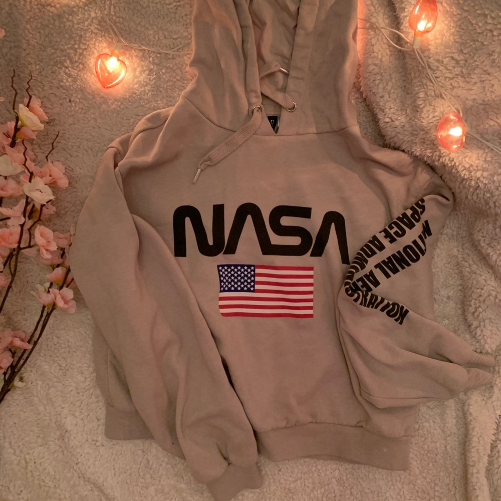 NASA CROPPED HOODIE H&M SIZE M